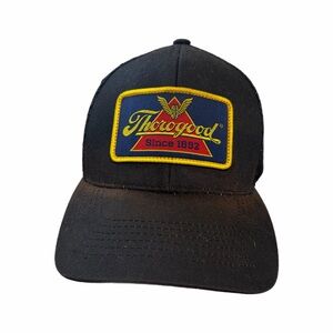 Thorogood Hat Cap Snap Back One Size Black Mesh Trucker Patch Logo Mens Workwear